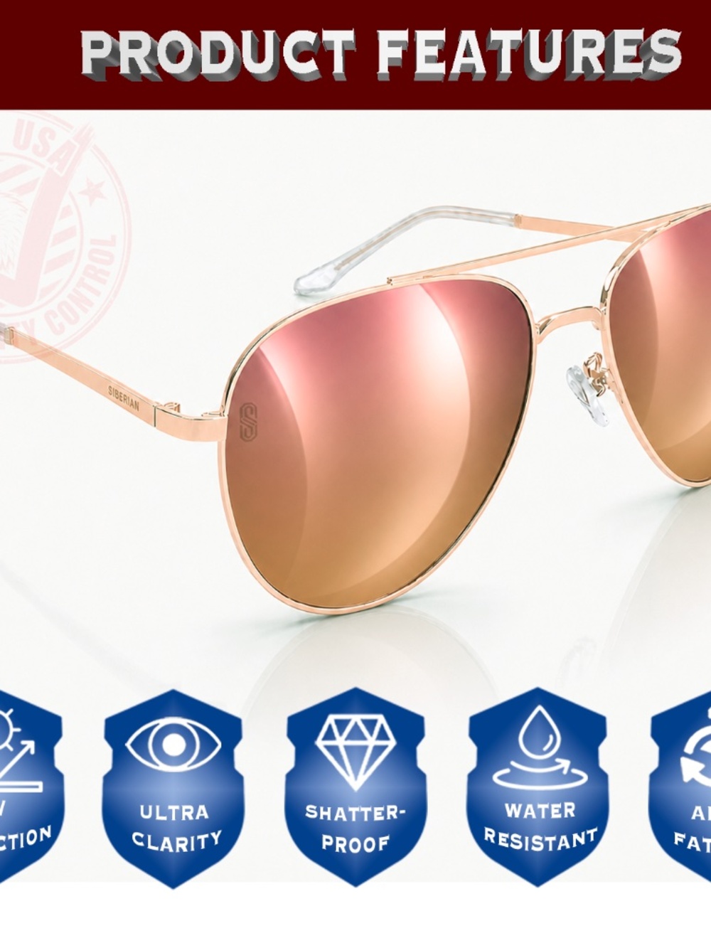 🇺🇸COPPER Aviator Sunglasses - Picture 3 of 14